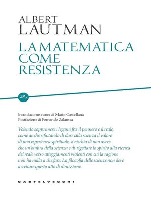 cover image of La matematica come resistenza
